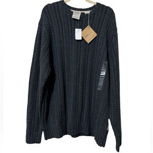 Timberland New Gray‎ Cable Knit Crewneck Standard Fit Sweater Size XXL